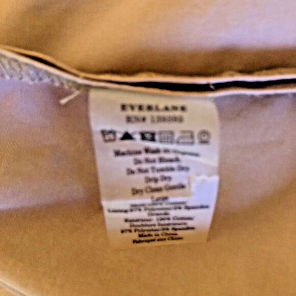 Everlane Swing Trench Coat Womens L Classic Khaki Cropped Double Breasted Jacket - Picture 14 of 14